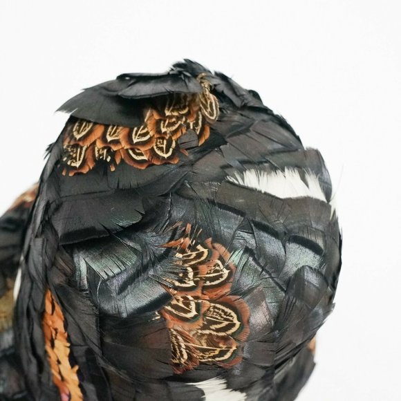 Vintage Feather Tall Bucket Hat Wool Felt main image 7